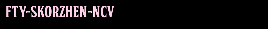 FTY-SKORZHEN-NCV.otf(字体效果展示)