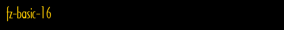 FZ-BASIC-16.ttf(艺术字体在线转换器效果展示图)