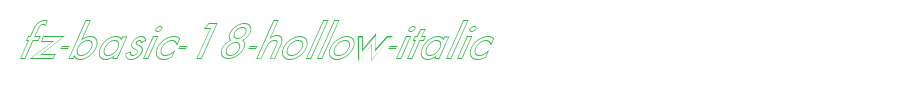 FZ-BASIC-18-HOLLOW-ITALIC.ttf
(Art font online converter effect display)