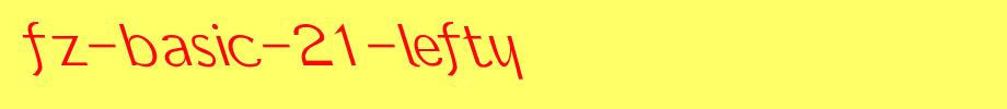 FZ-BASIC-21-LEFTY.ttf(字体效果展示)