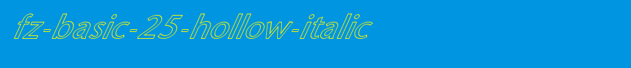 FZ-BASIC-25-HOLLOW-ITALIC.ttf
(Art font online converter effect display)
