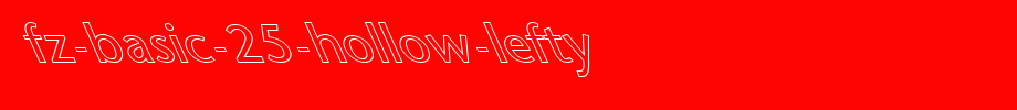 FZ-BASIC-25-HOLLOW-LEFTY.ttf
(Art font online converter effect display)