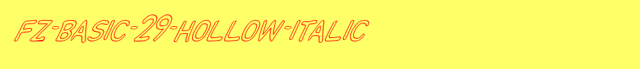 FZ-BASIC-29-HOLLOW-ITALIC.ttf
(Art font online converter effect display)
