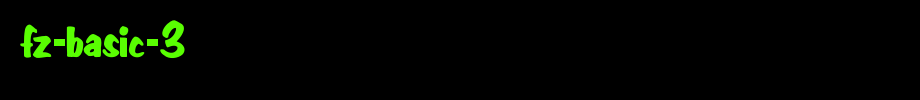 FZ-BASIC-3.ttf(艺术字体在线转换器效果展示图)