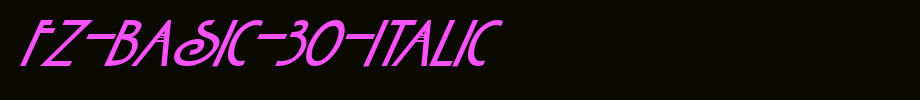 FZ-BASIC-30-ITALIC.ttf
(Art font online converter effect display)