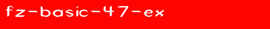 FZ-BASIC-47-EX.ttf(艺术字体在线转换器效果展示图)