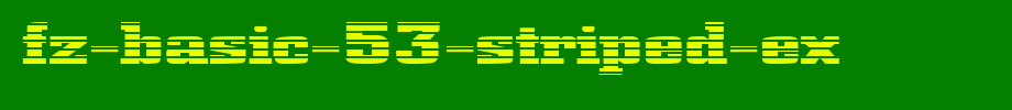 FZ-BASIC-53-STRIPED-EX.ttf(字体效果展示)