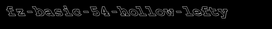FZ-BASIC-54-HOLLOW-LEFTY.ttf
(Art font online converter effect display)