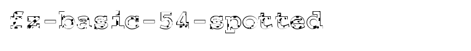 FZ-BASIC-54-SPOTTED.ttf
(Art font online converter effect display)