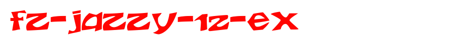 FZ-JAZZY-12-EX.ttf(艺术字体在线转换器效果展示图)