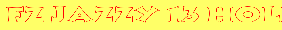 FZ-JAZZY-13-HOLLOW-EX.ttf(艺术字体在线转换器效果展示图)