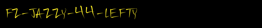 FZ-JAZZY-44-LEFTY.ttf(字体效果展示)