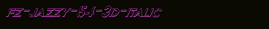 FZ-JAZZY-54-3D-ITALIC.ttf
(Art font online converter effect display)