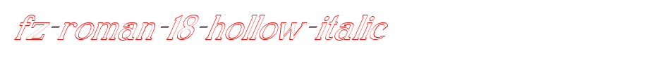 FZ-ROMAN-18-HOLLOW-ITALIC.ttf
(Art font online converter effect display)