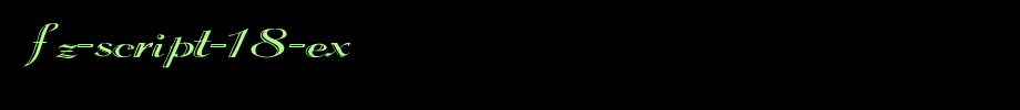 FZ-SCRIPT-18-EX.ttf(艺术字体在线转换器效果展示图)