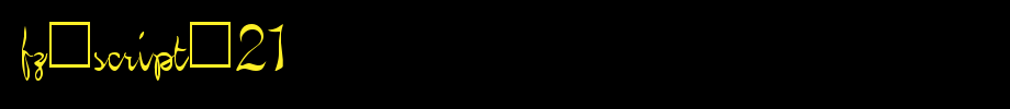 FZ-SCRIPT-21.ttf(艺术字体在线转换器效果展示图)