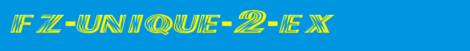 FZ-UNIQUE-2-EX.ttf(艺术字体在线转换器效果展示图)