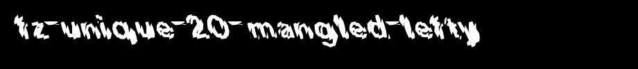 FZ-UNIQUE-20-MANGLED-LEFTY.ttf
(Art font online converter effect display)