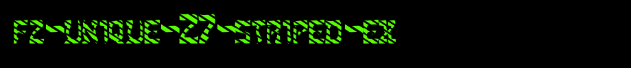 FZ-UNIQUE-27-STRIPED-EX.ttf
(Art font online converter effect display)