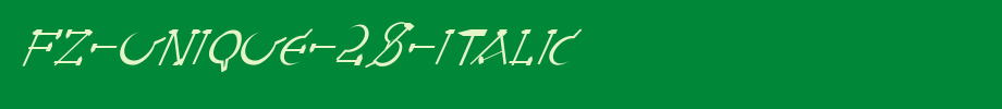 FZ-UNIQUE-28-ITALIC.ttf
(Art font online converter effect display)