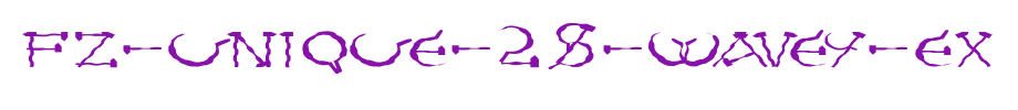 FZ-UNIQUE-28-WAVEY-EX.ttf
(Art font online converter effect display)
