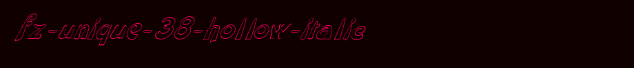 FZ-UNIQUE-38-HOLLOW-ITALIC.ttf
(Art font online converter effect display)
