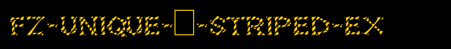 FZ-UNIQUE-5-STRIPED-EX.ttf
(Art font online converter effect display)