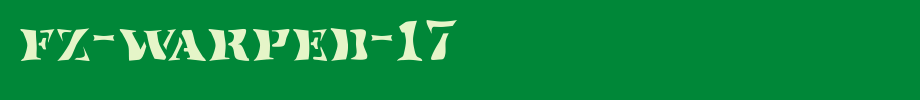 FZ-WARPED-17.ttf
(Art font online converter effect display)