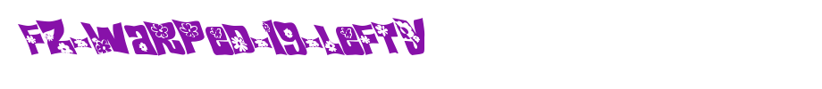 FZ-WARPED-19-LEFTY.ttf(艺术字体在线转换器效果展示图)