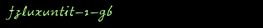FZLuXunTiT-R-GB.ttf(艺术字体在线转换器效果展示图)