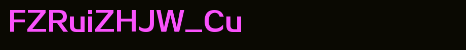 FZRuiZHJW_Cu_ founder font
(Art font online converter effect display)