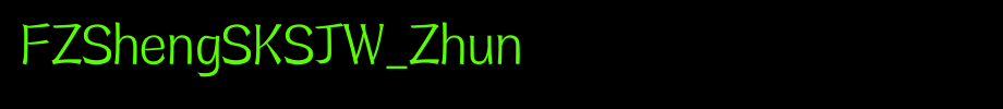 FZShengSKSJW_Zhun_ founder font
(Art font online converter effect display)