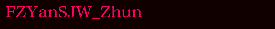 FZYanSJW_Zhun_ founder font
(Art font online converter effect display)