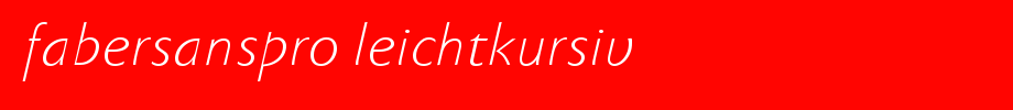 FaberSansPro-LeichtKursiv.ttf(字体效果展示)