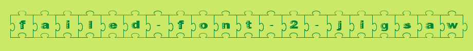 Failed-Font-2-Jigsaw.ttf(字体效果展示)
