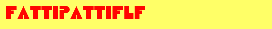FattiPattiFLF.ttf(字体效果展示)