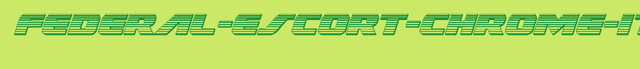 Federal-Escort-Chrome-Italic.ttf(艺术字体在线转换器效果展示图)