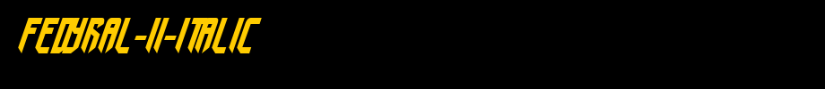 Fedyral-II-Italic.ttf(艺术字体在线转换器效果展示图)