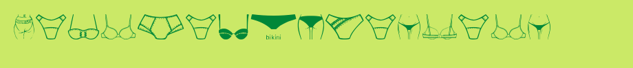 Female-Underwear_英文字体字体效果展示