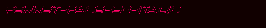 Ferret-Face-3D-Italic.ttf
(Art font online converter effect display)