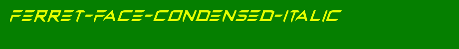 Ferret-Face-Condensed-Italic.ttf
(Art font online converter effect display)