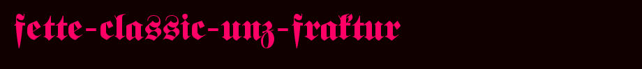 Fette-classic-UNZ-Fraktur.ttf(艺术字体在线转换器效果展示图)