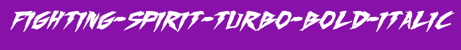 Fighting-Spirit-turbo-Bold-Italic.ttf(字体效果展示)