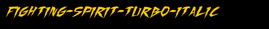 Fighting-Spirit-turbo-Italic.ttf(字体效果展示)
