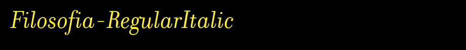 Filosofia-RegularItalic_英文字体字体效果展示