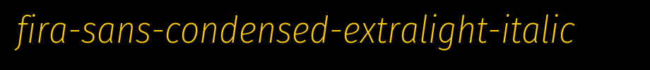 Fira-Sans-Condensed-ExtraLight-Italic.ttf(艺术字体在线转换器效果展示图)