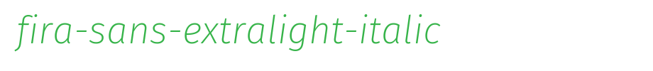 Fira-Sans-ExtraLight-Italic.ttf(艺术字体在线转换器效果展示图)