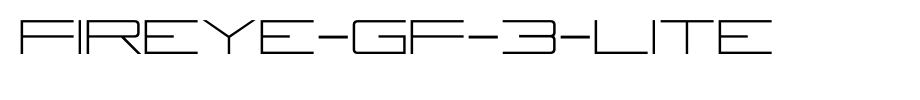 Fireye-GF-3-Lite.ttf(字体效果展示)