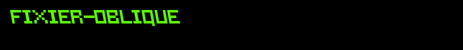 Fixier-Oblique.ttf(艺术字体在线转换器效果展示图)