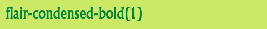 Flair-Condensed-Bold(1).ttf(字体效果展示)